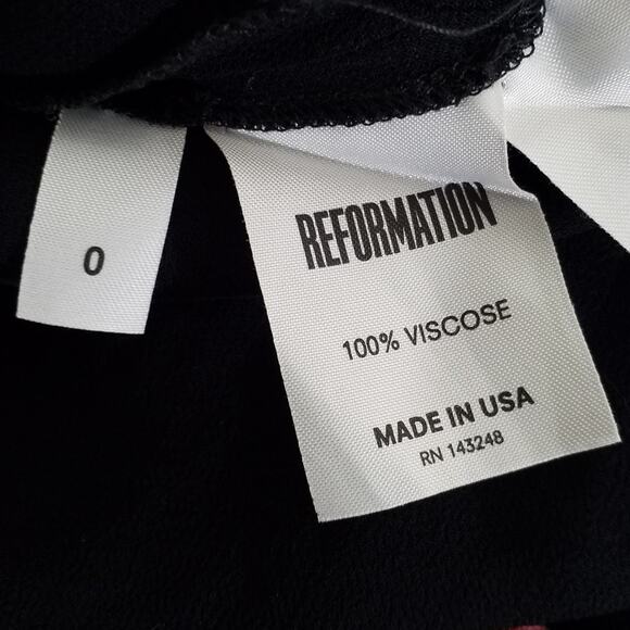 Reformation Womens Size 0 Floral Print Midi Dress Lace Up Back Hidden Side Zip - Picture 7 of 7